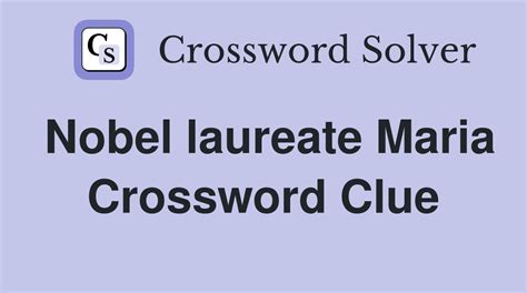 ___ maria crossword clue